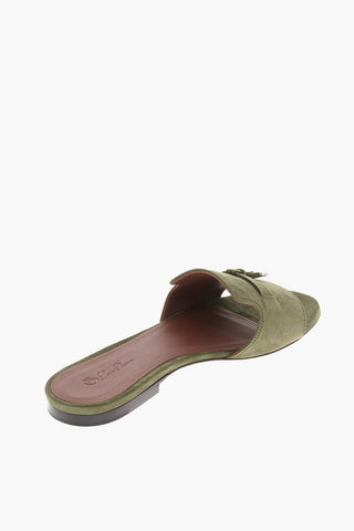 Suede leather Slides