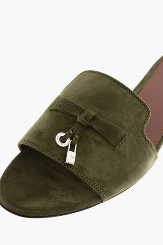 Suede leather Slides