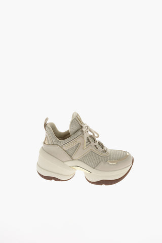 Sneakers OLYMPIA in pelle e tessuto con dettagli glitter