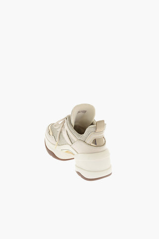 Sneakers OLYMPIA in pelle e tessuto con dettagli glitter