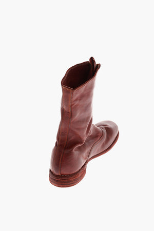 leather Ankle boots with zip closure