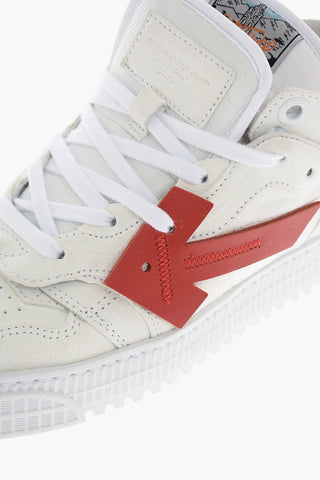 leather and fabric sneakers