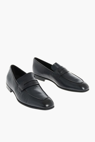 EZ TAILORING Leather L'ASOLA Bit Loafers with Rubber Sole