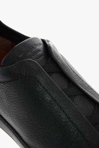 COUTURE XXX Textured Leather TRIPLE STITCH Slip On Sneakers