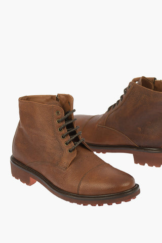 Leather BOWLING Ankle Boot