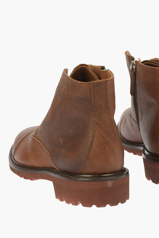 Leather BOWLING Ankle Boot