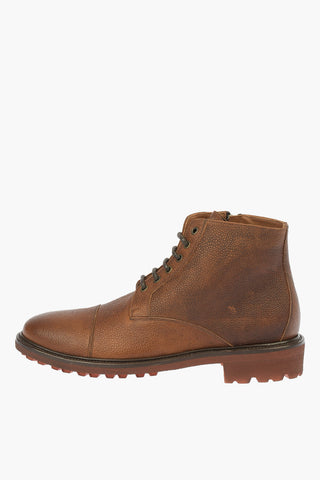 Leather BOWLING Ankle Boot