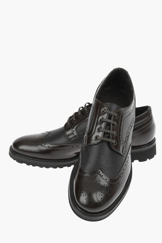 Leather Derby with Broguing