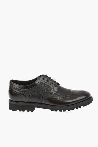 Leather Derby with Broguing
