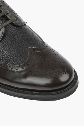 Leather Derby with Broguing
