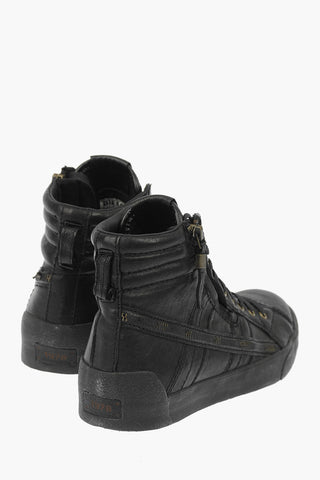 leather Sneakers with Zip
