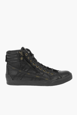 leather Sneakers with Zip
