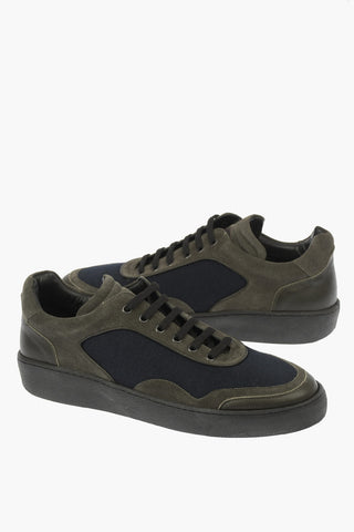 Fabric and Leather Sneakers