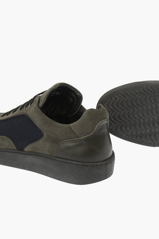 Fabric and Leather Sneakers
