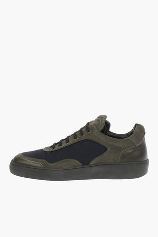 Fabric and Leather Sneakers