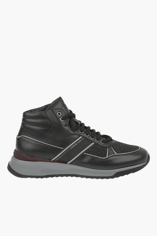Sneakers Alte in Pelle e Tessuto
