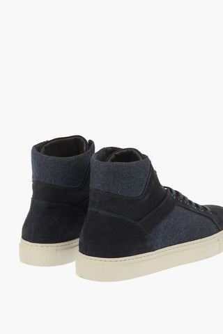 ID Suede Leather and Fabric High Sneakers