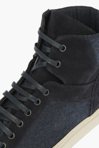 ID Suede Leather and Fabric High Sneakers