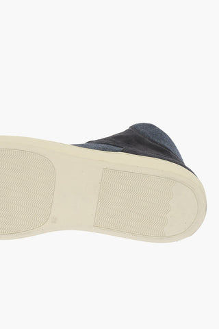 ID Suede Leather and Fabric High Sneakers