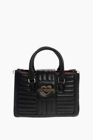 LOVE Bauletto in  ecopelle trapuntato con tracolla revovibile