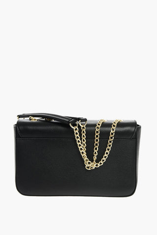 LOVE leather Baguette bag with chain shoulder strap