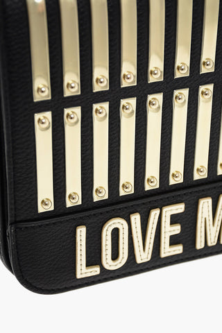 LOVE leather Baguette bag with chain shoulder strap