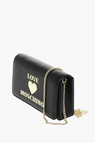 LOVE ecoleather Baguette bag with chain shoulder strap