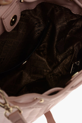 LOVE ecoleather quilted Bucket bag