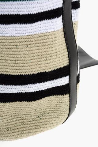 Canvas Bucket Basg with Leather Trimmings