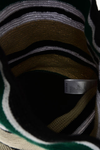 Canvas Bucket Basg with Leather Trimmings