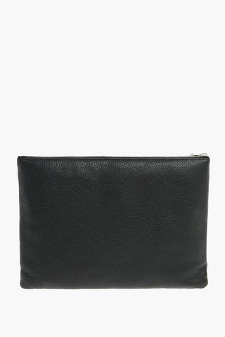 Leather Zipped Clutch