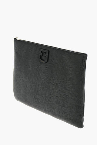 Leather Zipped Clutch