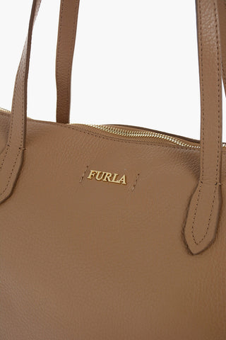 Textured Leather LUCE Tote Bag 