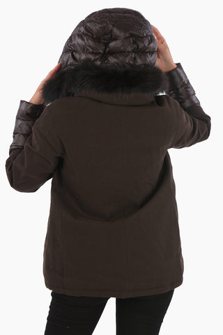 Fox Fur Application EIBHLIN Unstructured Down Jacket