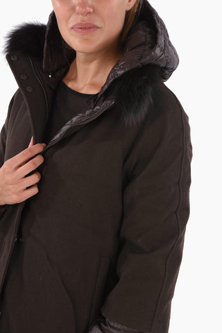 Fox Fur Application EIBHLIN Unstructured Down Jacket