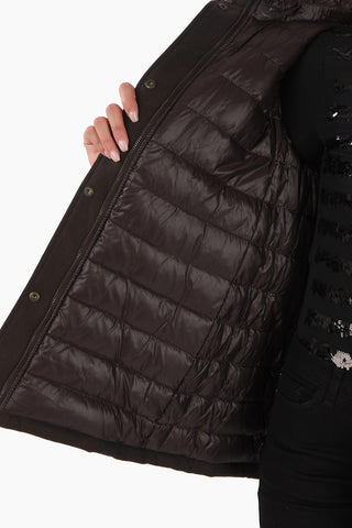 Fox Fur Application EIBHLIN Unstructured Down Jacket