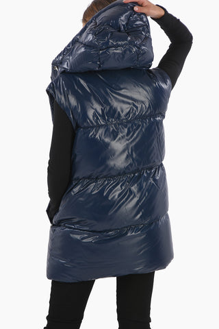 Sleeveless ALPHARO Long-Line Down Jacket