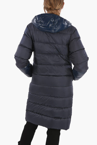 Zipped Pocket MIAPLACIDUS Long-Line Down Jacket