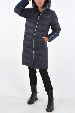 Zipped Pocket MIAPLACIDUS Long-Line Down Jacket