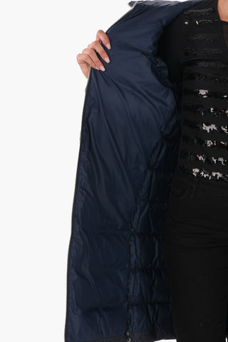 Zipped Pocket MIAPLACIDUS Long-Line Down Jacket