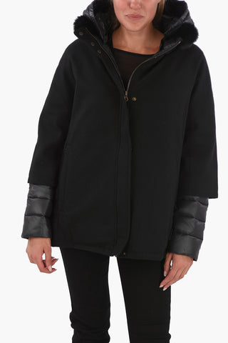 Fox Fur Application EIBHLIN Unstructured Down Jacket