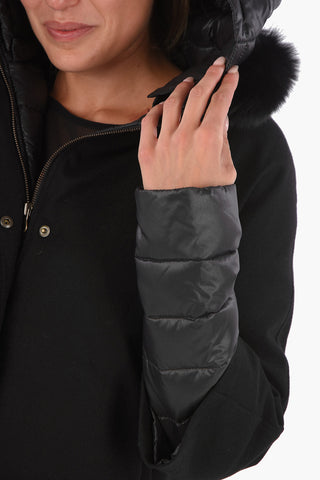 Fox Fur Application EIBHLIN Unstructured Down Jacket