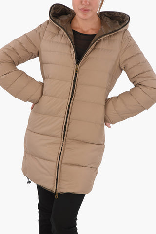 Zipped Pocket BRENDA Long-Line Down Jacket