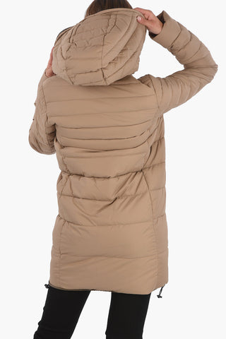 Zipped Pocket BRENDA Long-Line Down Jacket