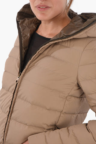 Zipped Pocket BRENDA Long-Line Down Jacket
