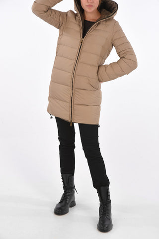 Zipped Pocket BRENDA Long-Line Down Jacket