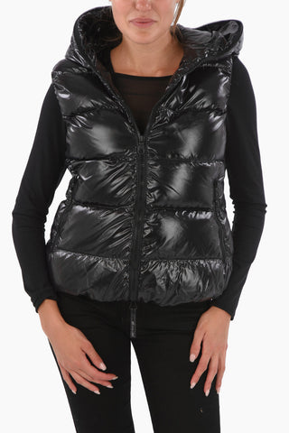 Elastic Hem Sleeveless FEBE Down Jacket 