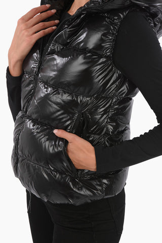 Elastic Hem Sleeveless FEBE Down Jacket 