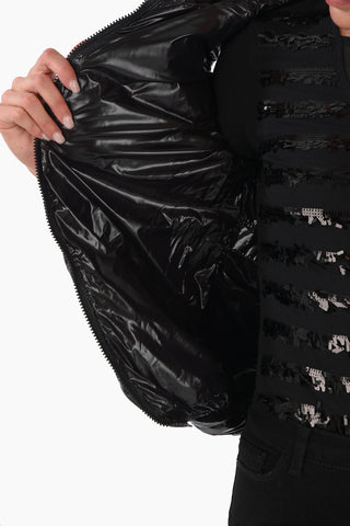 Elastic Hem Sleeveless FEBE Down Jacket 