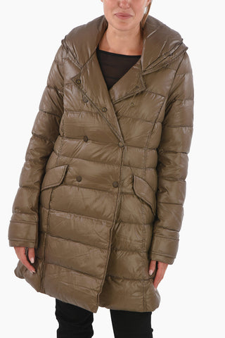 Double-Breasted EFIRADUE Hood Down Jacket